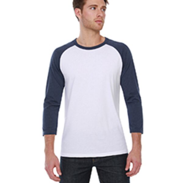 Men's CVC Three-Quarter Sleeve Raglan Thumbnail
