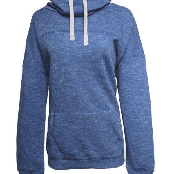 Ladies' Melange Fleece Cowl Neck Sweatshirt Thumbnail