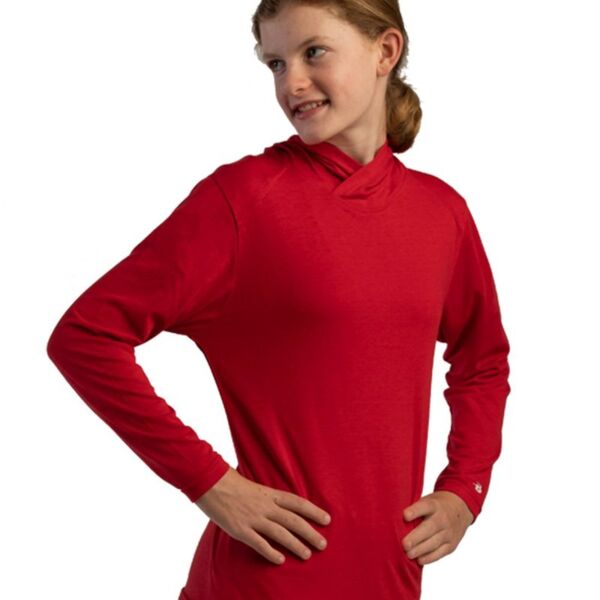 Youth Tri-Blend Surplice Hooded Long Sleeve T-Shirt Thumbnail