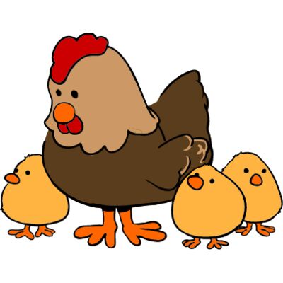 Hen and chicks cartoon 04 der Thumbnail