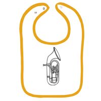 Infant Contrast Trim Terry Bib Thumbnail