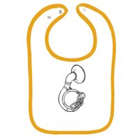 Infant Contrast Trim Terry Bib Thumbnail