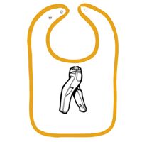 Infant Contrast Trim Terry Bib Thumbnail