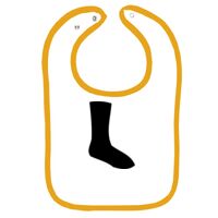 Infant Contrast Trim Terry Bib Thumbnail