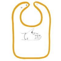 Infant Contrast Trim Terry Bib Thumbnail