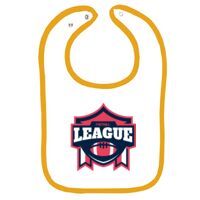 Infant Contrast Trim Terry Bib Thumbnail