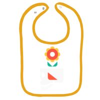 Infant Contrast Trim Terry Bib Thumbnail