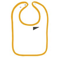 Infant Contrast Trim Terry Bib Thumbnail