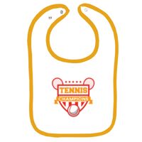 Infant Contrast Trim Terry Bib Thumbnail