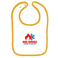 Infant Contrast Trim Terry Bib Thumbnail