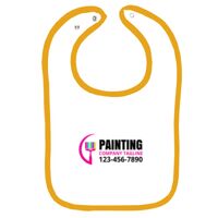 Infant Contrast Trim Terry Bib Thumbnail
