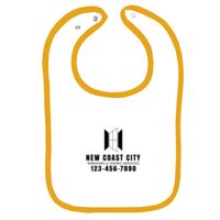 Infant Contrast Trim Terry Bib Thumbnail