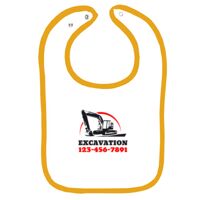 Infant Contrast Trim Terry Bib Thumbnail