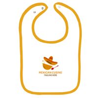 Infant Contrast Trim Terry Bib Thumbnail