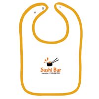 Infant Contrast Trim Terry Bib Thumbnail