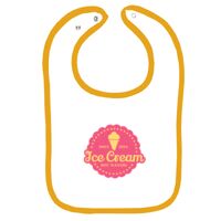 Infant Contrast Trim Terry Bib Thumbnail