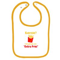 Infant Contrast Trim Terry Bib Thumbnail