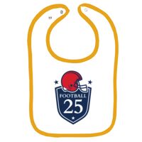 Infant Contrast Trim Terry Bib Thumbnail