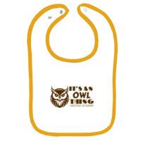 Infant Contrast Trim Terry Bib Thumbnail