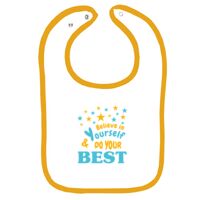 Infant Contrast Trim Terry Bib Thumbnail