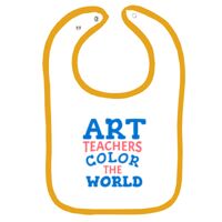 Infant Contrast Trim Terry Bib Thumbnail