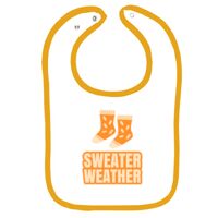 Infant Contrast Trim Terry Bib Thumbnail