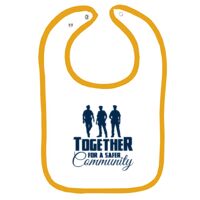 Infant Contrast Trim Terry Bib Thumbnail