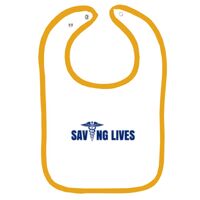 Infant Contrast Trim Terry Bib Thumbnail