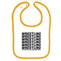 Infant Contrast Trim Terry Bib Thumbnail