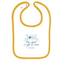 Infant Contrast Trim Terry Bib Thumbnail