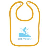 Infant Contrast Trim Terry Bib Thumbnail