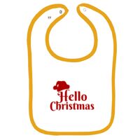 Infant Contrast Trim Terry Bib Thumbnail