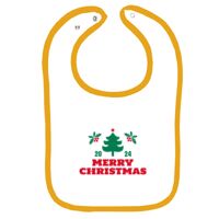 Infant Contrast Trim Terry Bib Thumbnail