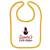 Infant Contrast Trim Terry Bib Thumbnail