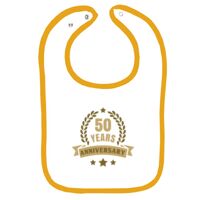 Infant Contrast Trim Terry Bib Thumbnail