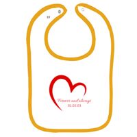 Infant Contrast Trim Terry Bib Thumbnail