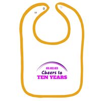 Infant Contrast Trim Terry Bib Thumbnail