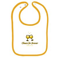 Infant Contrast Trim Terry Bib Thumbnail