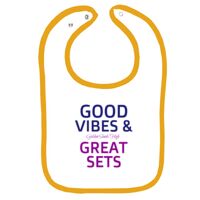 Infant Contrast Trim Terry Bib Thumbnail