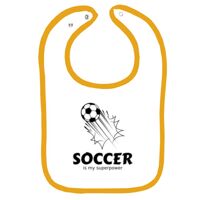 Infant Contrast Trim Terry Bib Thumbnail