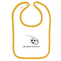 Infant Contrast Trim Terry Bib Thumbnail