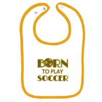 Infant Contrast Trim Terry Bib Thumbnail