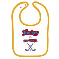 Infant Contrast Trim Terry Bib Thumbnail