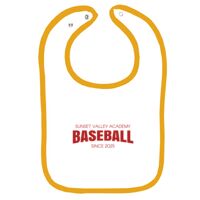 Infant Contrast Trim Terry Bib Thumbnail