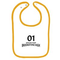 Infant Contrast Trim Terry Bib Thumbnail