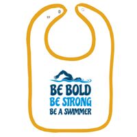 Infant Contrast Trim Terry Bib Thumbnail