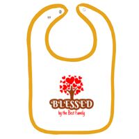 Infant Contrast Trim Terry Bib Thumbnail