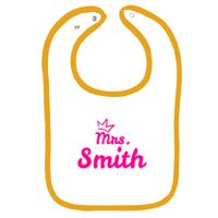 Infant Contrast Trim Terry Bib Thumbnail