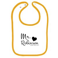 Infant Contrast Trim Terry Bib Thumbnail