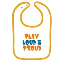 Infant Contrast Trim Terry Bib Thumbnail